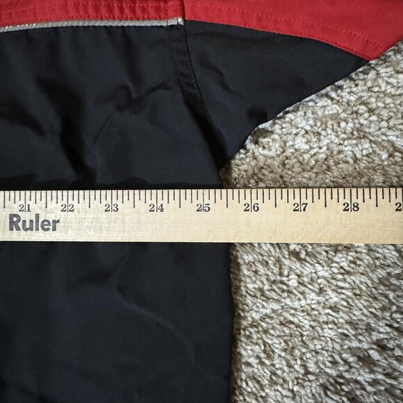 Timberland Jacket Mens Large Red Black Hooded Full Zip Performance Windbreaker - Picture 10 of 11